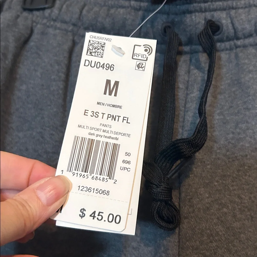 Adidas Gray and Black Joggers Size Medium